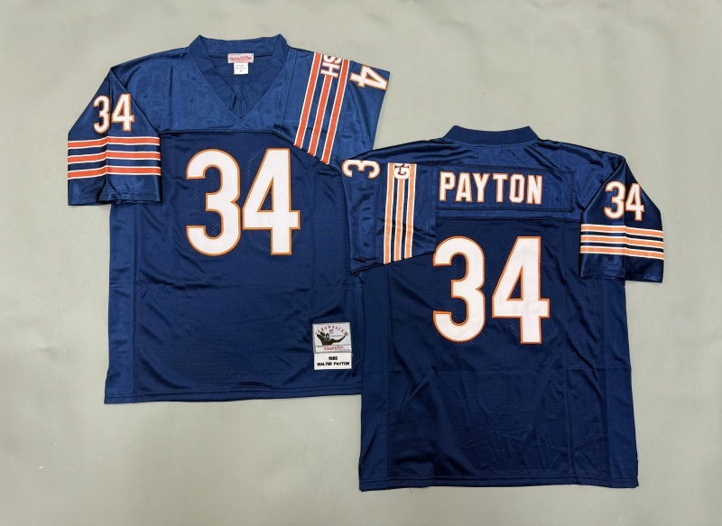Men 2025 Nike Chicago Bears #34 Payton blue Throwback Limited NFL Jersey style 002